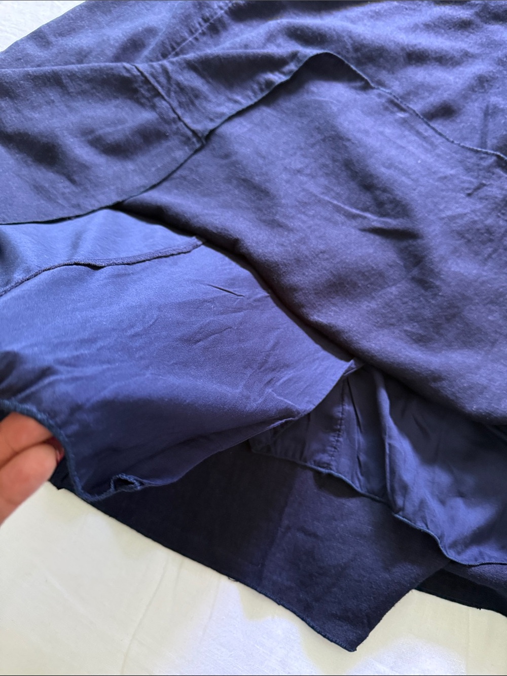 Women's Navy-Blue Maxi strapless Dress A-Line Design, linen. - Picture 8 of 11